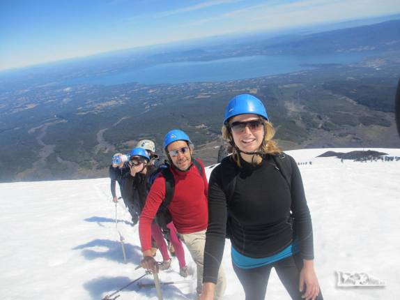 Subindo o vulcão Villarrica, na região de Pucón, no sul do Chile (foto de Haroldo Junqueira)